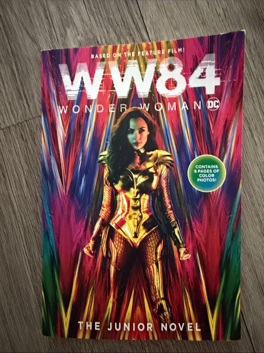 DC WW84 Wonder Woman in Gold Armor on Vivid Multicolor Cover